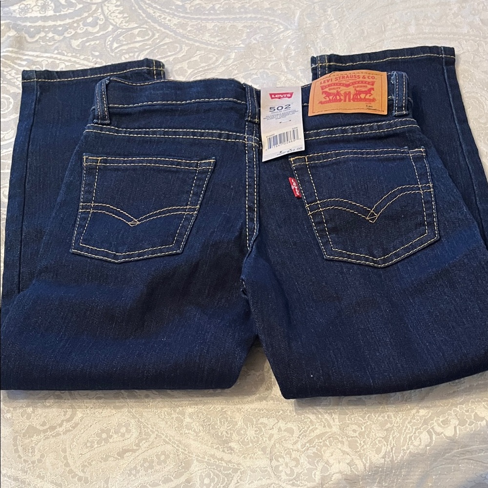 Levi's 502 Kid’s Navy Jeans Size 5R NWT Adjustable Waist!